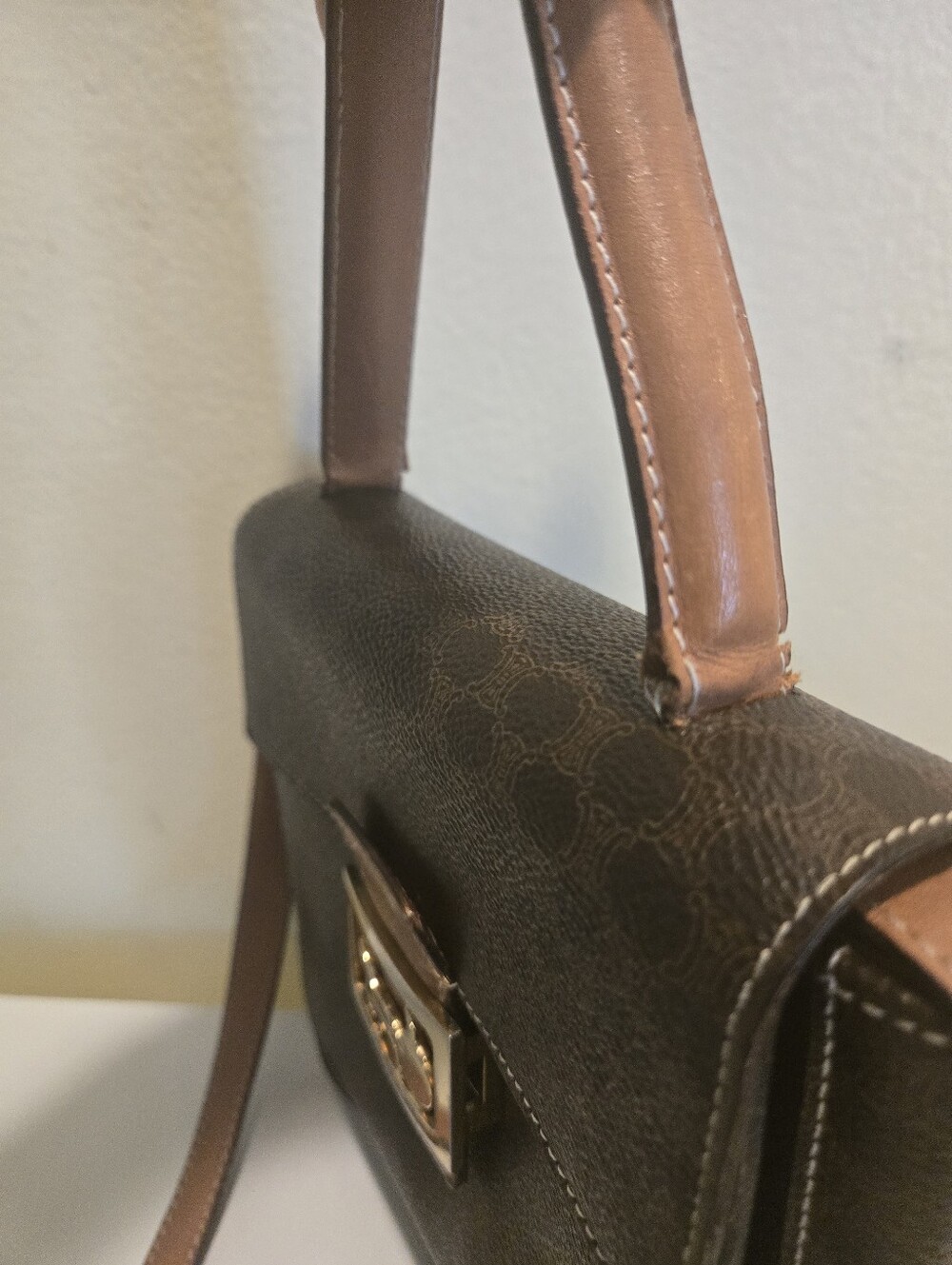 Vintage Céline Macadam Crossbody Bag Horse Carriage Buckle - Picture 15 of 16